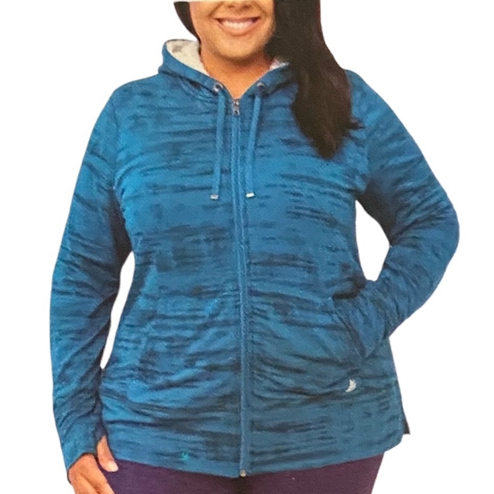 Free2B - Womn's Luxe Sherpa Lined
Full Zip Hoodie - Size 2X